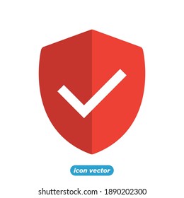 Shield Check Mark icon template color editable. Shield Check symbol vector illustration for graphic and web design.