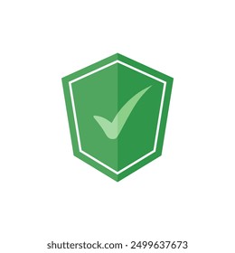 Shield with check mark icon. Tick mark approved with shield. approve sign. Strong protection. Security shield protected Vector illustration.