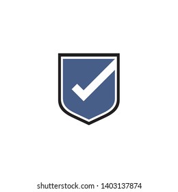 Shield Check Mark Icon Vector Illustration