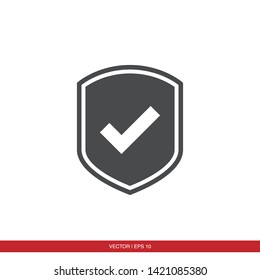 Shield Check Mark Icon Vector Illustration - Vector