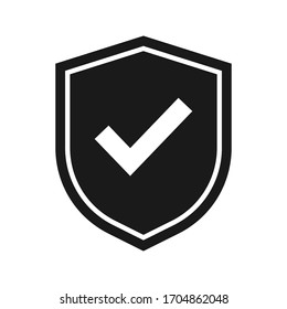 Shield Check Mark Icon Vector Illustration 