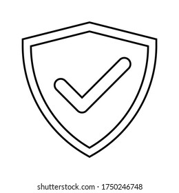 Shield Check Mark Icon Vector Illustration