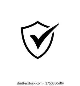 Shield check mark icon vector illustration