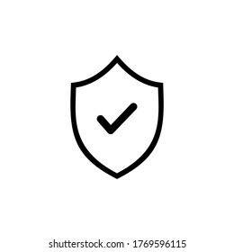 Shield check mark icon vector. Safeguard icon symbol illustration - Shutterstock ID 1769596115