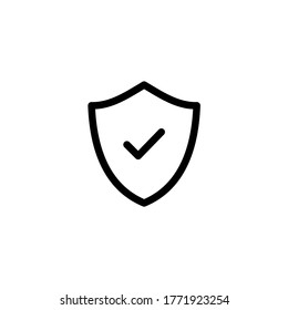 Shield Check Mark Icon Vector Insurance Stock Vector (Royalty Free ...