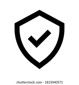 shield with check mark icon. vector illustration