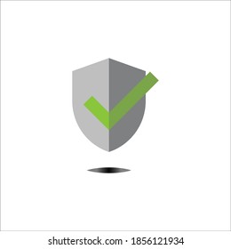 shield and check mark icon vector template