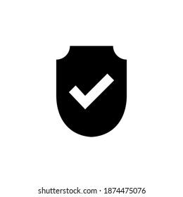 Shield check mark  icon vector. Protection approve sign. Safe icon vector
