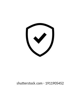 Shield Check Mark Icon Vector Illustration. Eps10