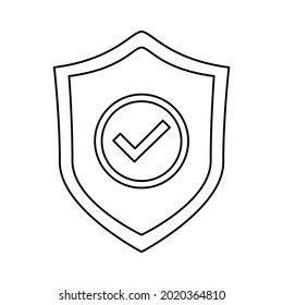 Shield Check Mark Icon Vector Illustration