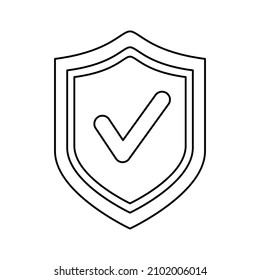 Shield Check Mark Icon Vector Illustration