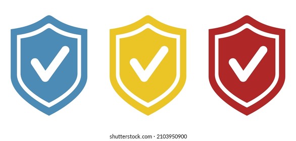 Marcar la marca del icono de protección Ilustración vectorial