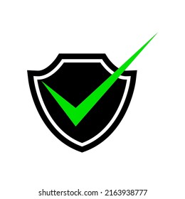 Shield check mark icon vector trendy