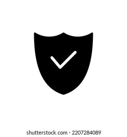 Shield check mark icon vector for web and mobile app. Protection approve sign. Insurance icon