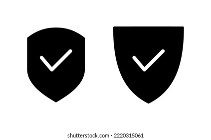 Shield check mark icon vector for web and mobile app. Protection approve sign. Insurance icon