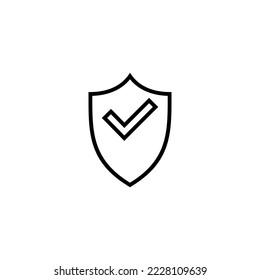 Márquela marca de verificación icono ilustración vectorial. Signo de aprobación de protección. Icono de seguro