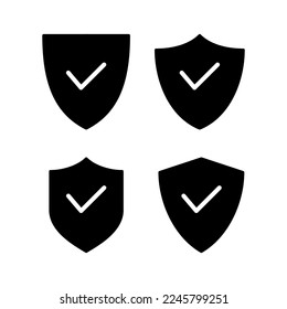 Shield check mark icon vector for web and mobile app. Protection approve sign. Insurance icon