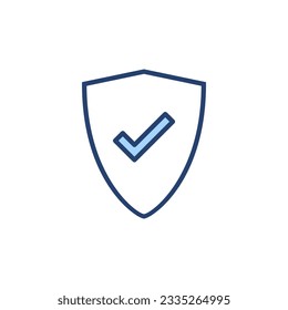 Shield check mark icon vector. Protection approve sign. Insurance icon