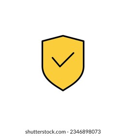 Shield check mark icon vector for web and mobile app. Protection approve sign. Insurance icon