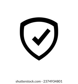 Shield check mark icon vector illustration