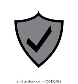 Shield check mark icon. Vector.