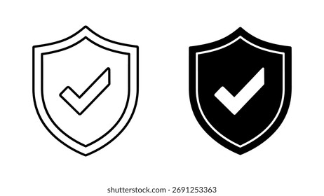 Shield With Check Mark Icons