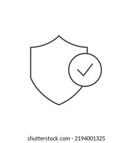 Shield and Check Mark icons  symbol vector elements for infographic web