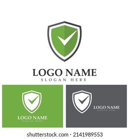 Shield  Check Mark Logo Design Template