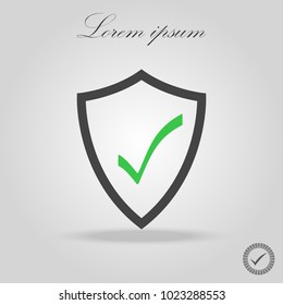 Shield check mark logo icon design template elements