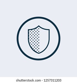 Shield check mark logo icon design template, vector illustration.