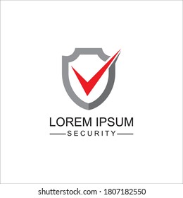 Shield check mark logo icon design template