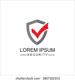 Shield check mark logo icon design template