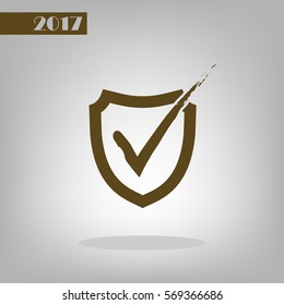 Shield check mark logo icon design template elements