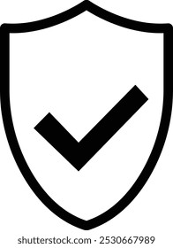 escudo com marca de seleção ícone direito