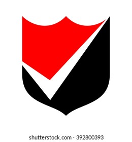 shield and check mark. symbol. icon. logo vector.