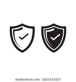 Escudo Con marca de verificación. símbolo de seguridad Diseño