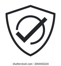 shield and check symbol icon