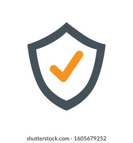 shield with check symbol isolated icon vector illustration design