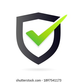 shield check symbol, like protection logo concept
