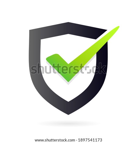 shield check symbol, like protection logo concept