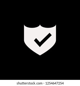Shield check vector icon. flat Shield check design. Shield check illustration for graphic 
