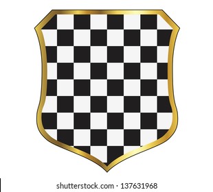 shield checkered. eps10 vector illustration