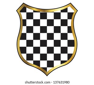 shield checkered. eps10 vector illustration