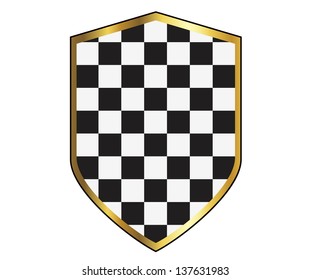 shield checkered. eps10 vector illustration