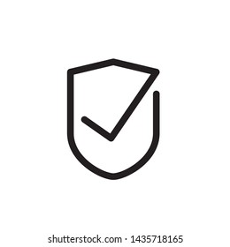 shield and checklist icon design for logo or web