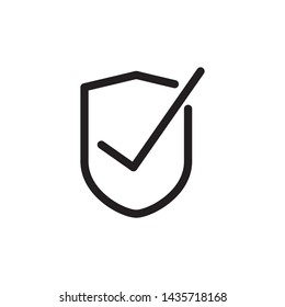 shield and checklist icon design for logo or web