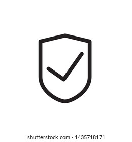 shield and checklist icon design for logo or web