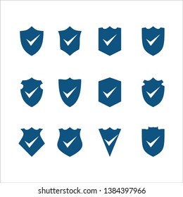 shield with checkmark icon as a approval sign