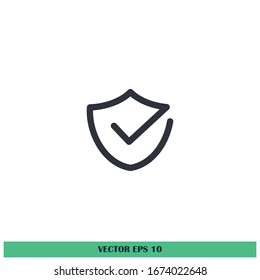 shield and checkmark icon security approved symbol design element vector eps 10