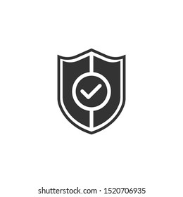 Shield With Checkmark Icon Vector Eps